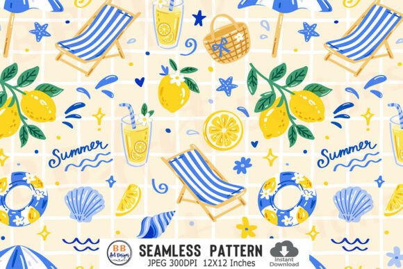 Download Italian Summer Pattern Lemon Paper JPG - Summer pattern Collection
