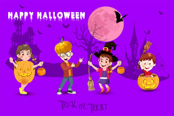 Download Trick or Treat Kids Halloween Party - Premium Resources