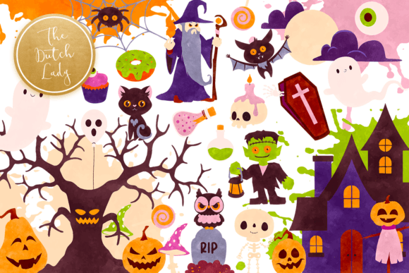 Download A Kids Halloween Clipart Set - Kids halloween Collection