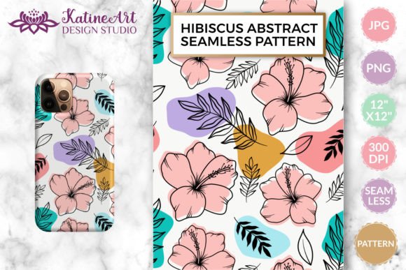 Download Hibiscus Summer Pattern Abstract Shapes - Summer pattern Collection