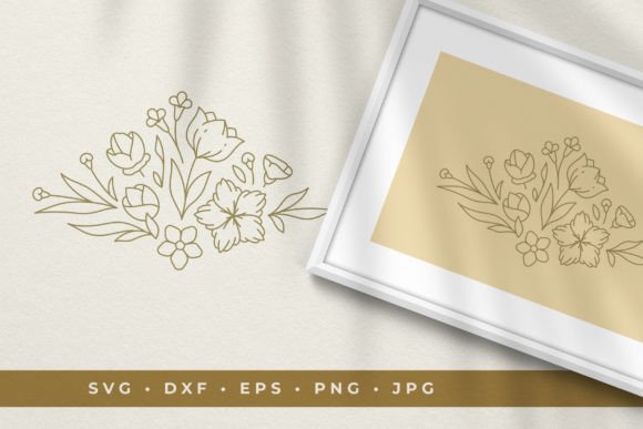 Download Floral Vignette Line Art Design Element - Vignette Collection