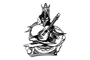 Download Abstract Guitar Vignette - Vignette Collection