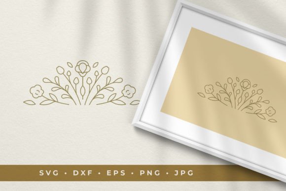 Download Line Art Floral Vignette - Vignette Collection