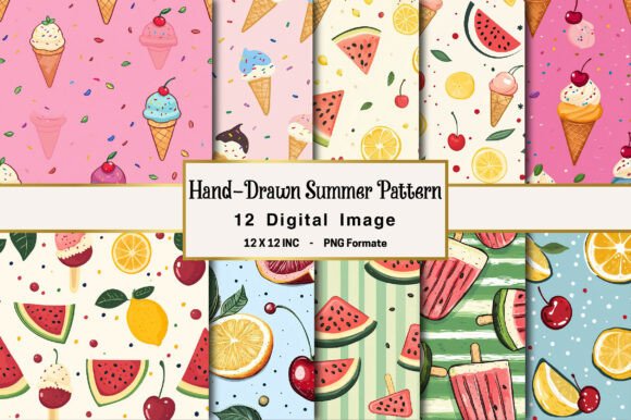 Download Hand-Drawn Summer Pattern Bundle - Summer pattern Collection