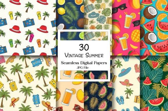 Download Vintage Summer Pattern Collection - Summer pattern Collection