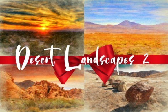 Download Desert Landscapes 2 Watercolor Vignette - Vignette Collection